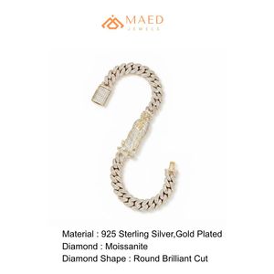 Bracelet à maillons en moissanite dorée, bijoux de mode de New York, cadeau élégant et tendance - Product Image 6