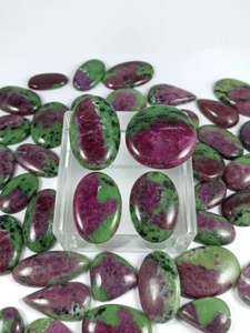 Natural <b>Ruby</b> Zoisite Cabochon Wholesale Loose Gemstone Silver Brass Rings Pendants Necklace Jewelry - Product Image 2
