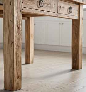 Mesa de Comedor de Madera Maciza Premium con Cajones de Almacenamiento, Diseño Rústico de Granja, Construcción de Madera Resistente para Decoración de Cocina - Product Image 4