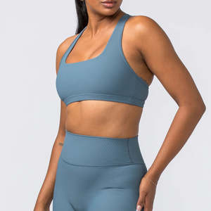 Nesta Sports - Sujetador Deportivo de Nylon Acanalado para Mujer, Ligero, Básico, para Yoga, Gimnasio y Entrenamiento - Product Image 3