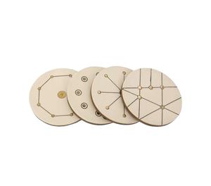 Round Geometric <b>Wood</b> Brass Coasters Set Top Quality Customize Square Round Epoxy <b>Wood</b> Resin Coaster With Holder Set - Product Image 1