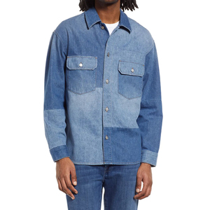 Chemises en jean personnalisées pour hommes, design à double poche, chemises en jean durables pour hommes, fournisseur de vêtements décontractés, personnalisation sur mesure - Product Image 2