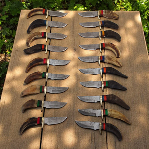 Couteau de chasse/découpe personnalisable en acier inoxydable OEM avec manche en bois Pakka, étui en cuir, fabrication artisanale, marque ZA DAMASCUS MAKERS - Product Image 4