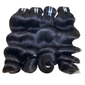 Cabello Taka de la Mejor Calidad, Cabello Remy Vietnamita de Bac Ninh, Super Double Drawn, Ondulado, con Cinta Adhesiva para Hacer Pelucas - Product Image 1