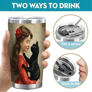 Stainless Steel Tumbler 20oz Double Wall <b>Insulated</b> Drinkware Modern Design Travel <b>Mug</b> - Product Image 5