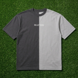 เสื้อยืดผู้ชาย สีดำเทา คอกลม แขนสั้น ทรงหลวม สไตล์ลำลอง เสื้อผ้าสตรีทแวร์ - Product Image 5