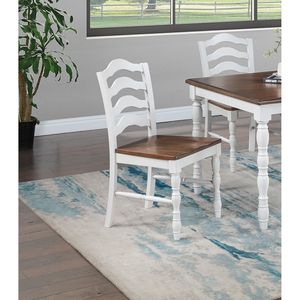 Set da Pranzo Bianco 5 Pezzi con Tavolo Effetto Legno Naturale e Sedie, Elegante Arredamento per Sala da Pranzo - Product Image 2