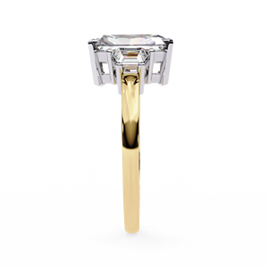 Bague de luxe en diamant radiant cultivé en laboratoire |   Bague de fiançailles solitaire en or rose 10 carats |   Bijoux fins tendance pour tous les jours, anniversaire - Product Image 5