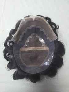 Perruque en cheveux humains vierges Taz Hair BD, modèle Bollywood, prothèse capillaire indienne douce pour hommes, toupet Remy - Product Image 2