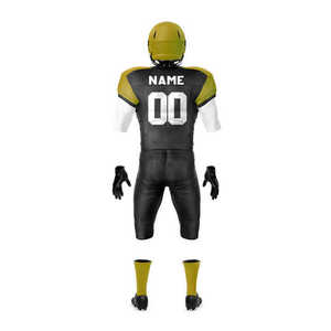 Men's American <b>Football</b> Jersey Set Green <b>Black</b> <b>White</b> Short Sleeve Moisture Wicking Fitted 100% Polyester Sublimated Print - Product Image 3