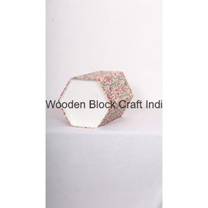 ถังขยะตกแต่งบ้านและสำนักงานแบบ DIY หุ้มด้วยผ้าฝ้าย 100% และกระดาษแข็งพิมพ์ลายดอกไม้ทำมือ - Product Image 4