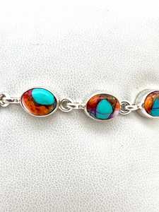 Turquoise Spiny Oyster <b>Adjustable</b> <b>Bracelet</b> Handmade Gemstone Jewelry Women Gift Wholesale - Product Image 3