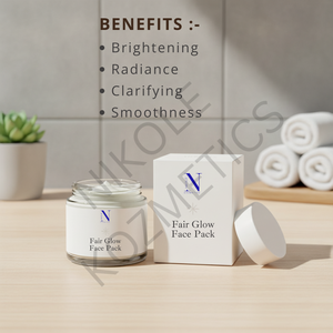 Masque facial éclaircissant et nourrissant Fair Glow à la crème de kaolin – Soin de la peau – Marque privée OEM - Product Image 3