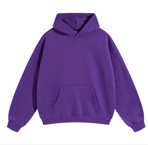 เสื้อฮู้ดผู้ชายไซส์ใหญ่ สีพื้น ผ้าฝ้ายเฟรนช์เทอร์รี่ ทรงลำลอง ใส่ได้ในฤดูใบไม้ร่วง - Product Image 3