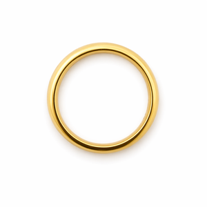 Mens 18KT Yellow Gold Classic Plain Wedding Band <b>Ring</b> High Polish Smooth Dome Comfort Fit Minimalist Daily Wear Gift Jewelry - Product Image 4