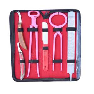 Kit de Herramientas de Herrador de Alta Resistencia para el Recorte de Pezuñas con Alicates de Pezuñas de Dientes Afilados, Lima de Pezuñas, Cuchillo de Pezuñas, Cuchillo de Lazo y Cuchillo Curvo, y Probador - Product Image 1