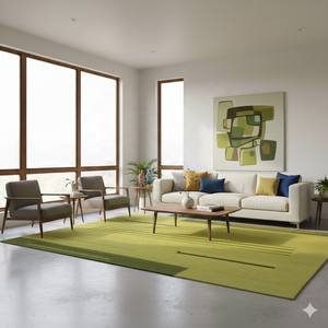 Alfombra Dhurrie de lana de estilo escandinavo | Patrón geométrico minimalista reversible para decoración del hogar - Product Image 1