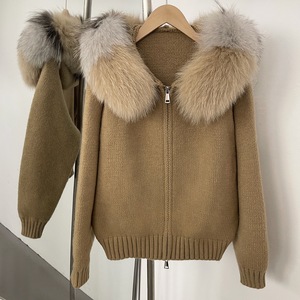 Abrigo Largo de Invierno de Lujo para Mujer con Pelo de Zorro, Suéter Suave con Capucha y Cuello de Zorro, Chaqueta de Moda, Elegante Gabardina Exterior - Product Image 6
