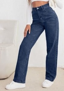Abdul Royal World Export Women's <b>Boot</b> Cut Jeans Mid Waist Knee-Length Regular Fit Vintage Wash Eco-Friendly Cotton Denim Dark - Product Image 5
