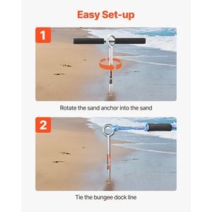 Ancore da Spiaggia Semplici e Robuste, 18 Ancore a Vite in Acciaio Inossidabile per Yacht, Ancore a Spirale per Acque Basse, Ancore a Trivella per Barche - Product Image 4