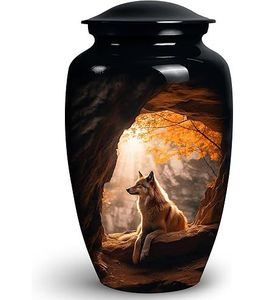 Urne funéraire décorative en métal, récipient commémoratif, urne de luxe, urne sophistiquée, urne gravée florale, qualité supérieure - Product Image 3