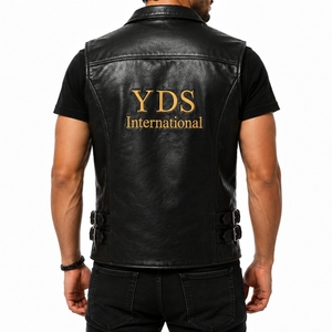 Chaleco de cuero genuino para hombre, estilo vintage, ajuste cómodo, diseño duradero, hecho a medida, chaleco de motociclista, cuero premium para hombre - Product Image 2