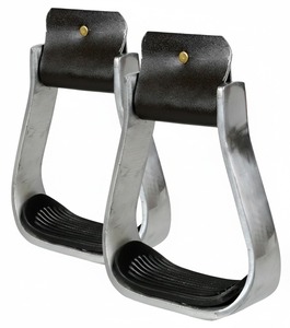 Estribos de Aluminio con Almohadilla de Goma Negra y Tachuelas Metálicas para Montar a Caballo, Equipo Ecuestre Duradero 2026 en Venta - Product Image 1