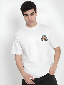 Nouveaux T-shirts thermiques surdimensionnés pour hommes, couleur unie, résistants, personnalisables, à épaules tombantes, en coton épais - Product Image 1