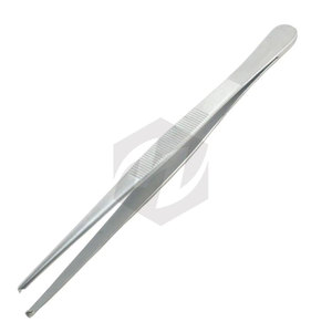 Pinces à tissus chirurgicales droites 6 po (15,24 cm) à dents de rat 1x2, en acier inoxydable de qualité supérieure, instruments médicaux manuels - Product Image 2