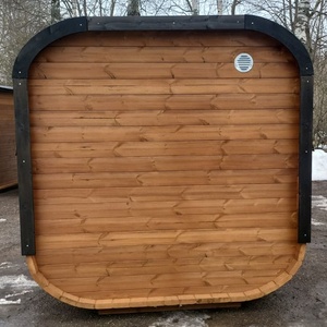 Sauna Tradizionale da Giardino |   Porta in Vetro Temperato, Struttura in Legno Massello |   Personalizzazione e Configurazione del Legno con Tinte - Product Image 3