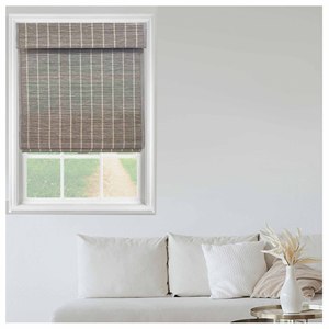 Persianas Romanas Inalámbricas Integradas de Diseño Natural Sencillo, Horizontales, de Alta Calidad, Ecológicas, de Bambú/Rami/Lino para Interiores - Product Image 1