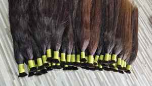 Extensions de cheveux humains noirs les plus vendues, bouclées et lisses, courtes, pour un look élégant pour les femmes, faciles à porter, disponibles à la vente - Product Image 2