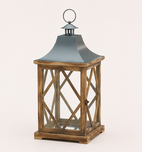 Farmhouse Wooden Candle <b>Lantern</b> <b>Large</b> Rustic Decorative <b>Lantern</b> for Wedding Centerpieces Indoor Home Decor And Garden Lighting - Product Image 4