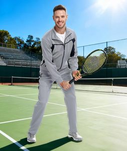 Ensemble de survêtement pour homme, broderie personnalisée, sweat à capuche, pantalon de jogging, molleton, tenue de sport, fitness, course à pied - Product Image 4
