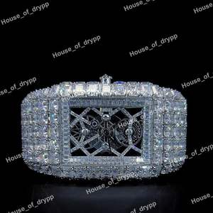 Reloj de Diamantes Moissanite Iced Out, Estilo Hip Hop, para Hombre, Exclusivo, con Corte Baguette, Claridad VVS, Cuarzo, Personalizado, de Moda - Product Image 4