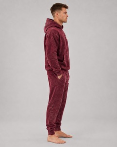 Ensemble de survêtement décontracté pour homme en molleton doux French Terry, effet délavé à l'acide, avec pantalon à revers côtelés – Qualité supérieure - Product Image 3