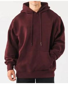 Sweat-shirts décontractés pour hommes en coton 100% tricoté, couleur unie, coupe classique, avec poche, respirants, séchage rapide, écologiques - Product Image 1