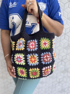 คอลเลกชันใหม่ฤดูร้อนชายหาดฟางกระเป๋าโบฮีเมียนโครเชต์หลายสีHandmadeผู้หญิงไหล่กระเป๋าหญ้าทะเลกระเป๋าสแควร์ - Product Image 3