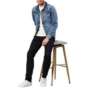 OEM Private Label Men <b>Custom</b> Old Jeans Blue Vintage Distressed Mens <b>Denim</b> <b>Jacket</b> Outdoor WWear Style <b>Denim</b> <b>Jacket</b> - Product Image 4
