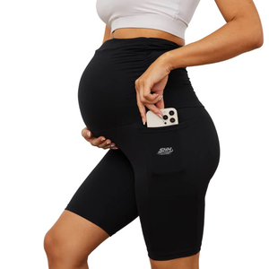 Leggings de maternité sans couture SHH en gros – Leggings de grossesse taille haute avec soutien abdominal, pantalons d'entraînement légers et respirants - Product Image 1
