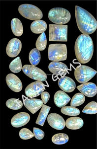 Pierre de lune naturelle, pierre précieuse en vrac, cabochon, formes variées, toutes tailles, pour la fabrication de pendentifs de bijoux, FAIJAN GEMS, certifié par un tiers - Product Image 3