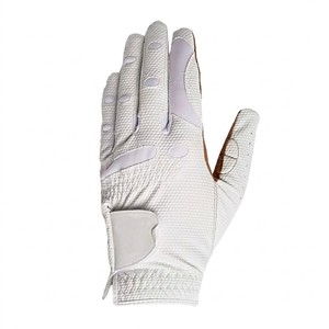 Guantes de golf de cuero Cabretta, color blanco y marrón, antideslizantes, unisex, deportivos, para mano derecha - Product Image 3