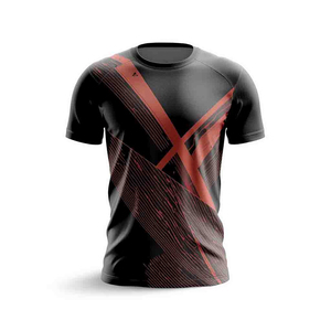 เสื้อยืดพรีเมียมสำหรับผู้ชาย พิมพ์ลายดิจิตอล แขนสั้น คอกลม ผ้าระบายอากาศได้ดี เหมาะสำหรับการฝึกซ้อมทีมกีฬา - Product Image 1