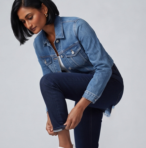 Women <b>Denim</b> Jean Crop <b>Jacket</b> Fashion Wear <b>Denim</b> <b>Cropped</b> <b>Jackets</b> Ladies Streetwear Vintage Style Jeans Short <b>Jacket</b> Women's - Product Image 4
