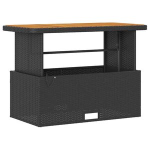 Set da Pranzo da Giardino in Polyrattan Nero per 4 Persone, Resistente alle Intemperie, Arredamento da Esterno in Stile Contemporaneo - Product Image 5