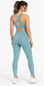 Women's Running Sports Bra Seamless Breathable Stretch Fitness Yoga Gym Crop <b>Top</b> Backless Design Logo Low MOQ Medium - Product Image 4