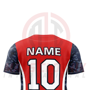 Camiseta de Béisbol a Rayas con Número de Equipo y Diseño Impreso Personalizado, Camisetas de Béisbol con Transferencia Térmica Impresas Personalizadas al por Mayor - Product Image 3