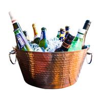 Grand seau à glace en acier inoxydable pour boissons, bière et vin, artisanat vierge écologique certifié CE, minimaliste à la mode, comprend