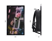 Layar LCD Billboard Digital 27 inci, Ransel Papan Reklame Bergerak, Layar Android WiFi Mobile untuk Acara Luar Ruangan