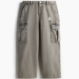 Jean droit en denim selvedge personnalisé pour homme, extensible, vintage, délavé, 100 % coton, taille haute, séchage rapide, respirant - Product Image 2